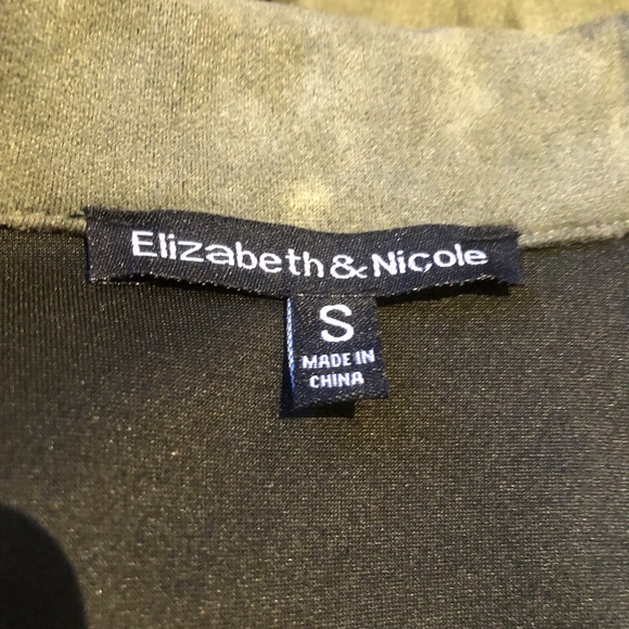 Elizabeth & Nicole Olive Belted Mini Dress with Pleats Size S - Picture 6 of 8